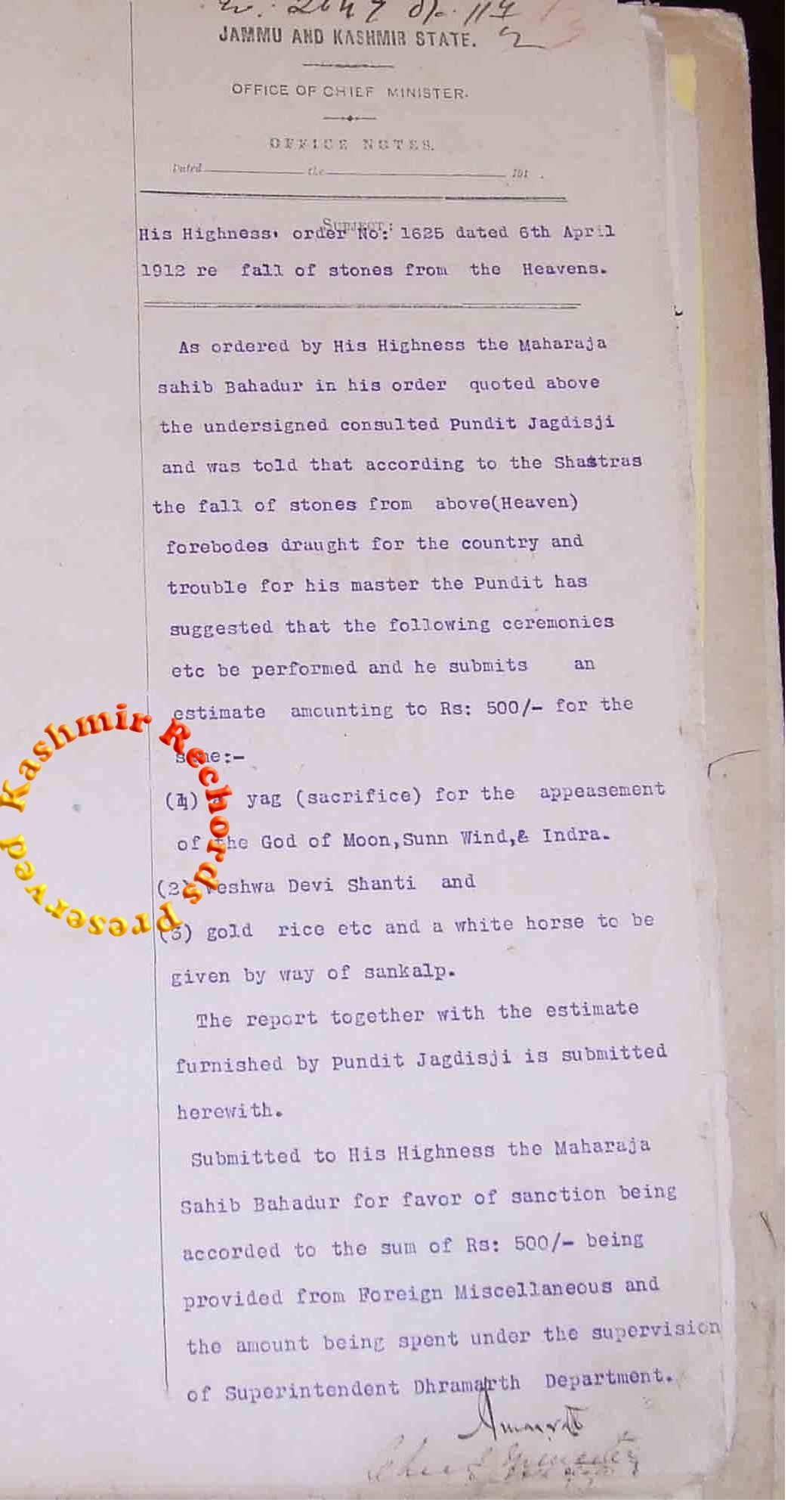 More Documentary Evidence about Fall of Snakes and Stones in Kashmir! (Part 2)