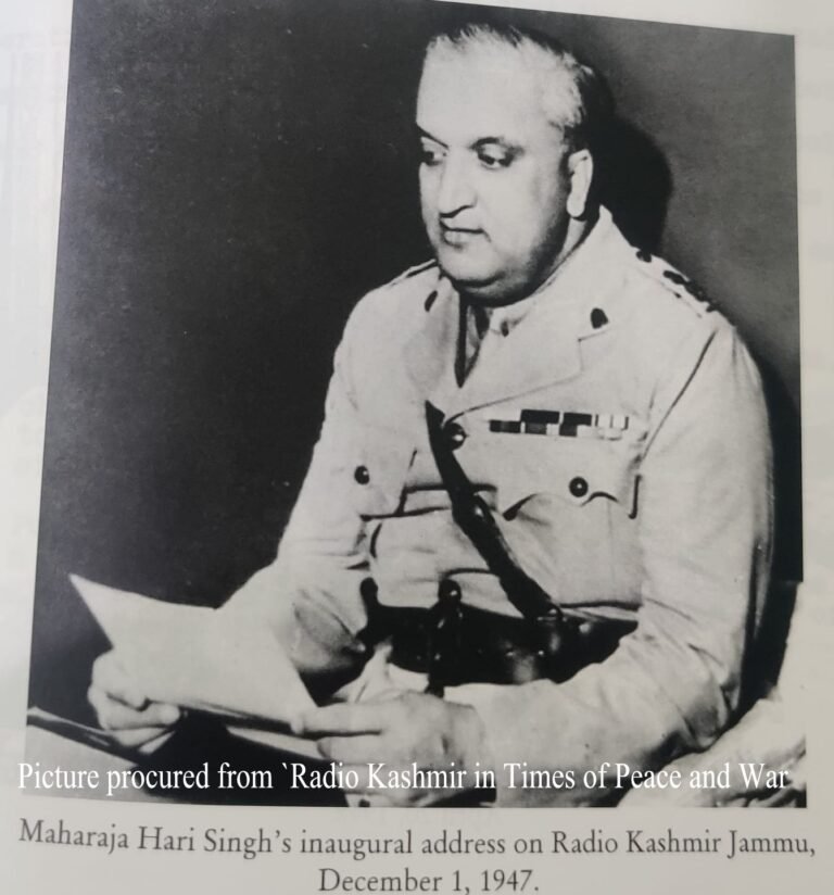 Maharaja Hari Singh’s First and Last Radio Speech