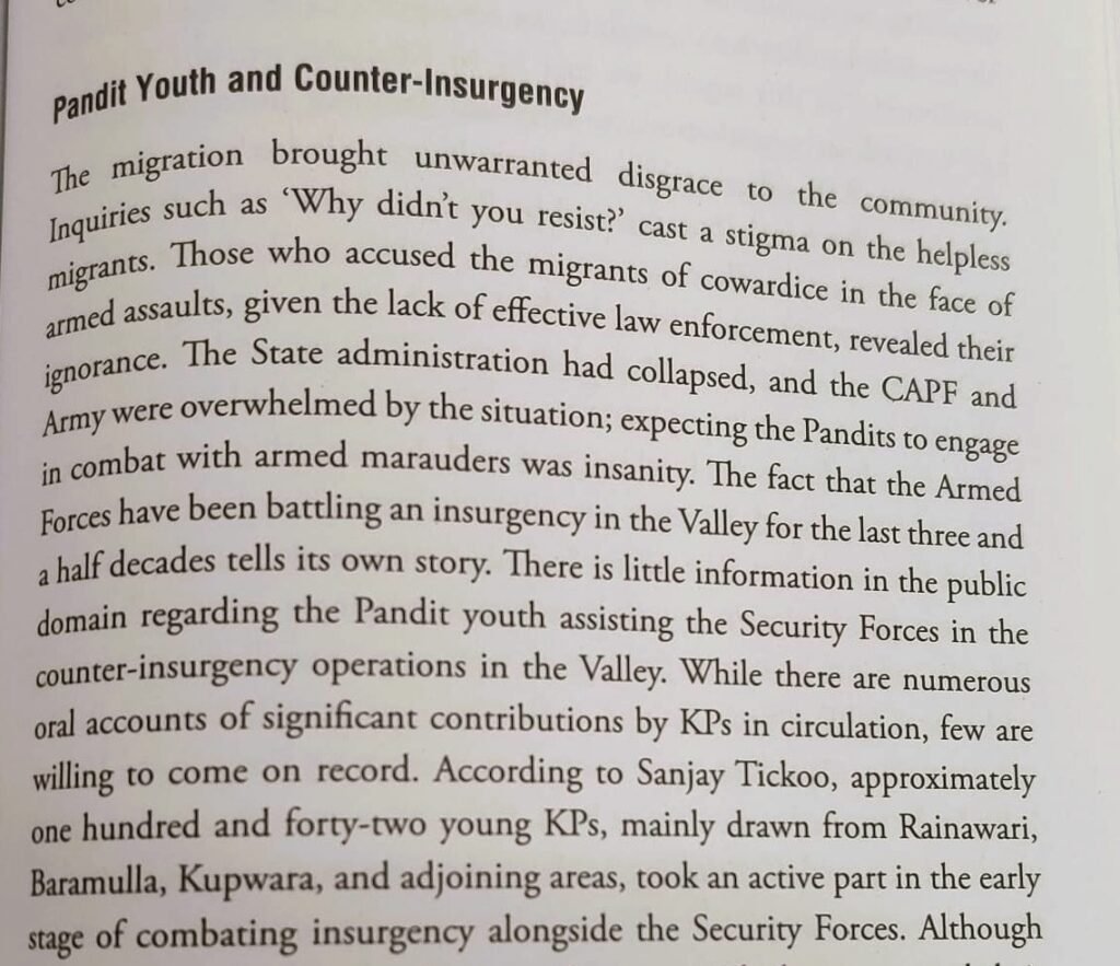 Kashmiri Pandit Youth and Counter-Insurgency details