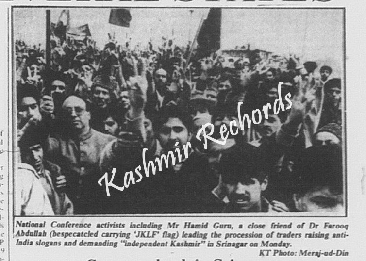When National Conefernce and JKLF joined hands