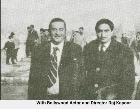 Pushkar Bhan with Raj kapoor


