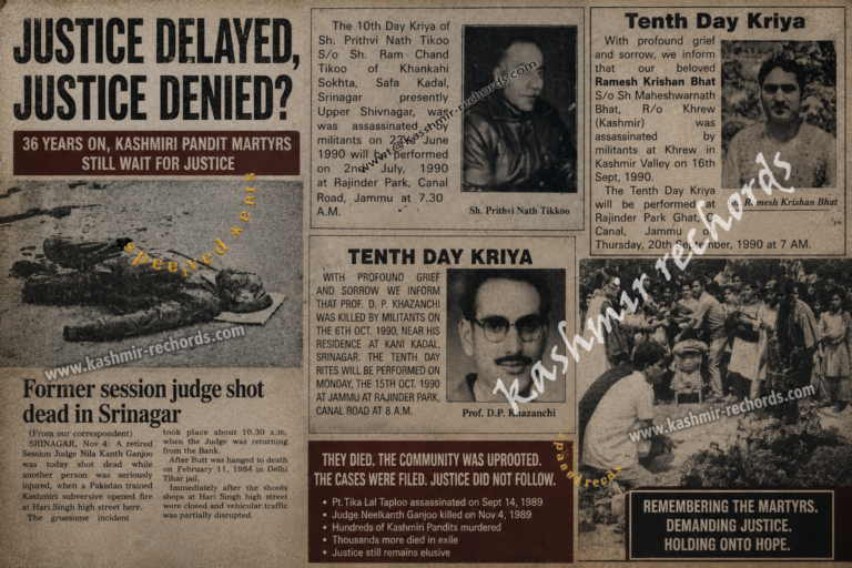 36 years later: Will Justice finally reach Kashmir’s forgotten Martyrs?