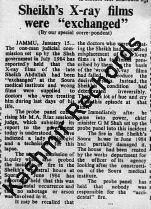 The forgotten judicial probe into Sheikh Abdullah's treatment—and the historic Soura residence that would later be reduced to ashes.
