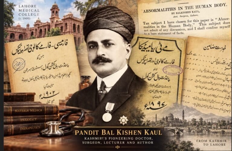 Dr. Kaul: Kashmir’s Forgotten Medical Pioneer in Lahore