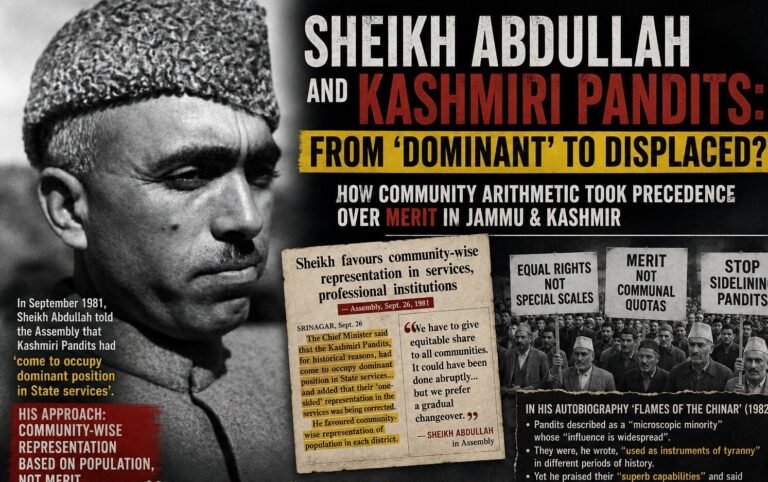 Sheikh Abdullah addresses J&K Assembly 1981 newspaper clipping