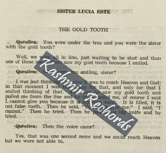 The story of Nun's Gold Tooth